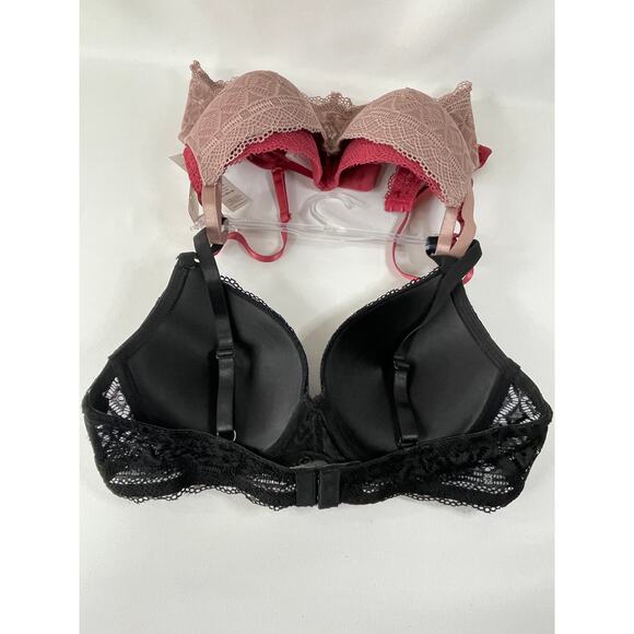 Adrienne Vittadini Front Crochet Detail Full Cup Underwired Bra 3 pack 36B NEW - Picture 13 of 14